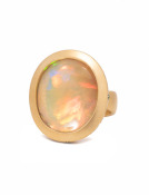 Ethiopian Opal Table Ring Main View