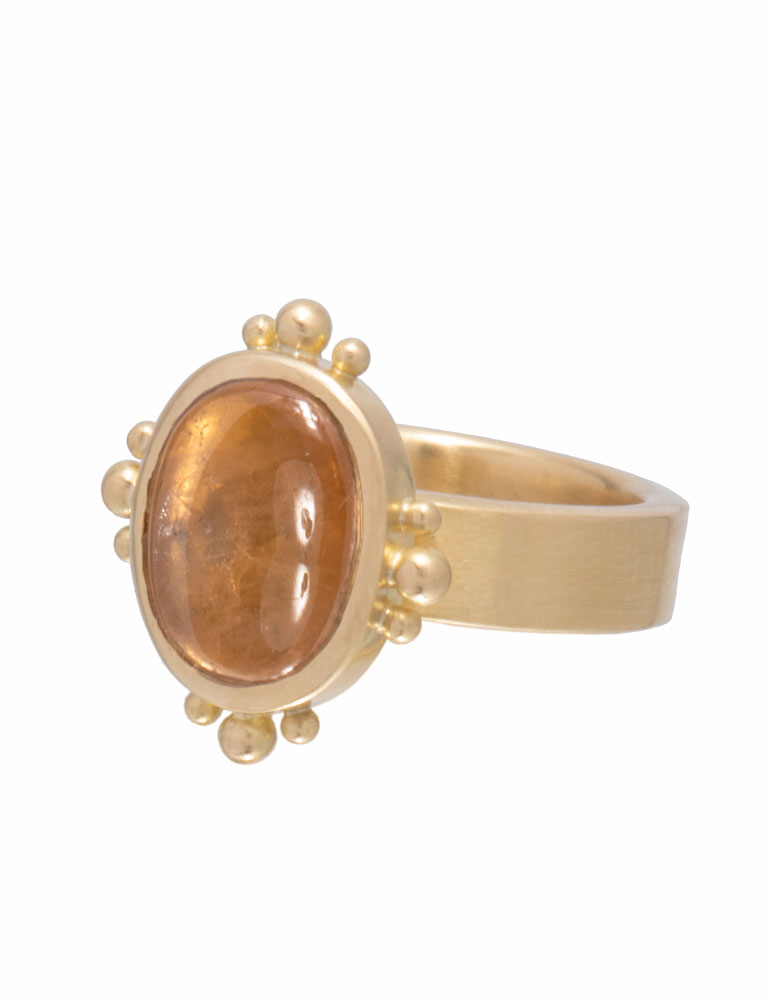 Apricot Sapphire Cabochon Ring Apricot Sapphire Cabochon Ring