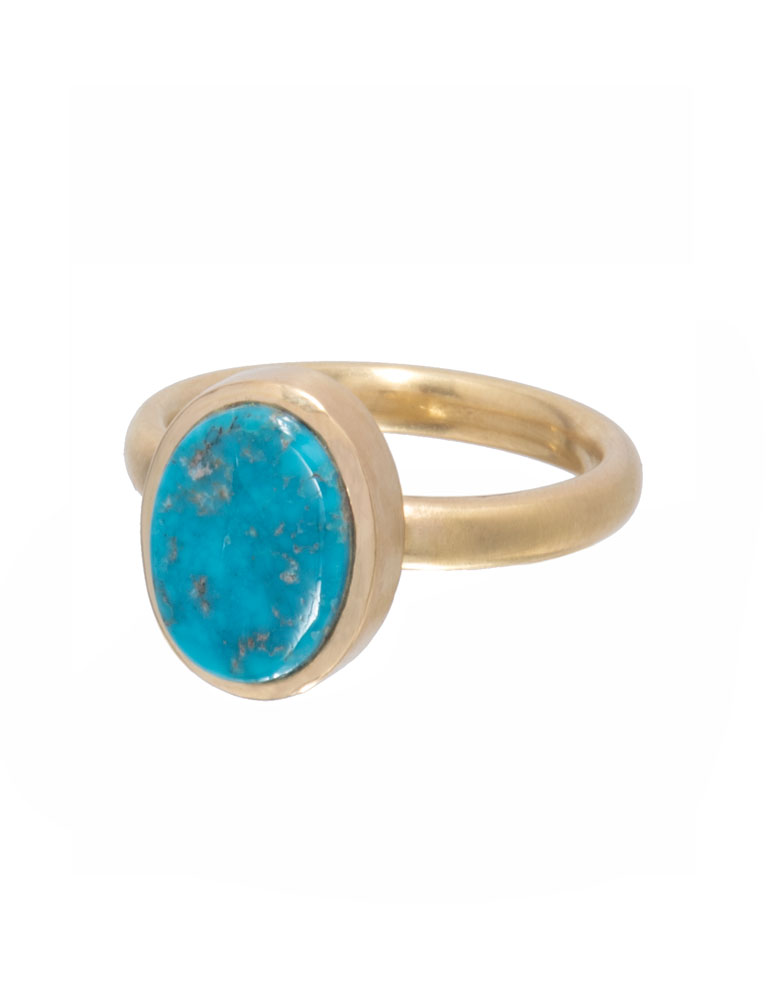Morenci Turquoise Oval Ring Morenci Turquoise Oval Ring
