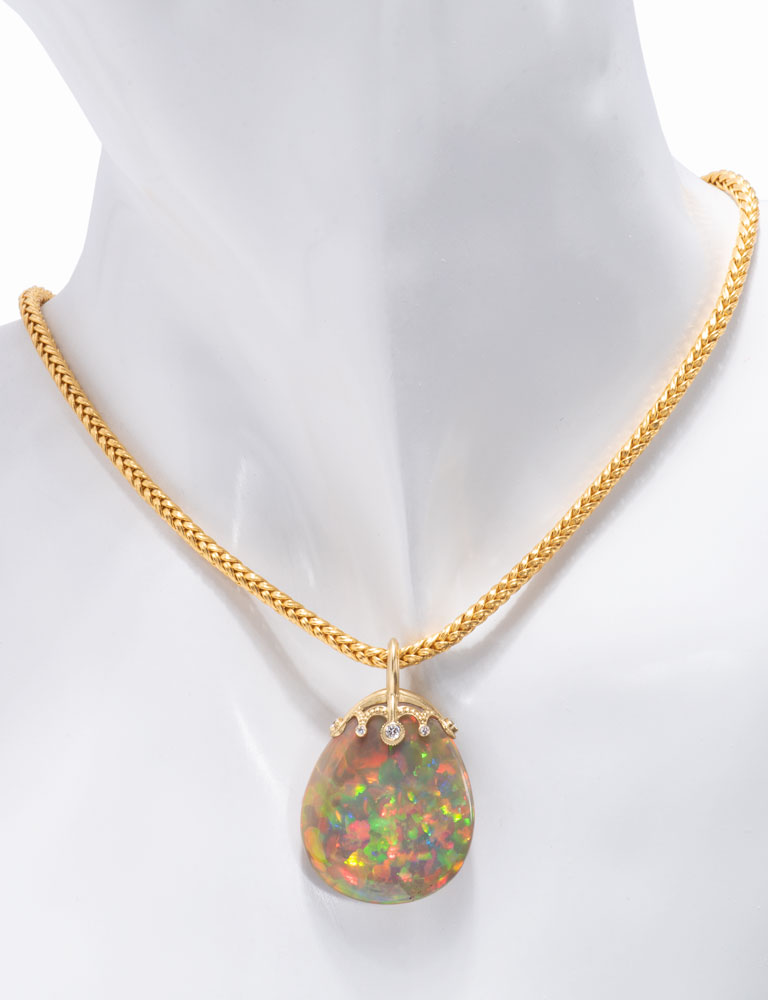 Opal Crown Pendant