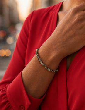 Mixed Metal Twist Bracelet