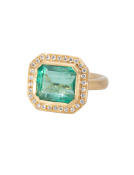 Emerald and Diamond Ring View 1