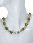 Sonoran Gold and Kingman Turquoise Necklace View 2