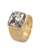 Natural Silver Signet Ring View 1
