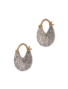 Puffy Diamond Pave Earrings View 1