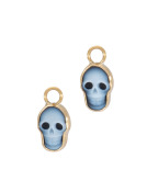 Carved Agate Skull Drops View 1