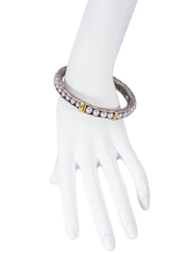 Lavender Pearl Anticlastic Bracelet