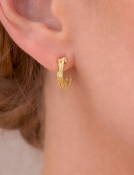 Large Ribbon Hoops View 2