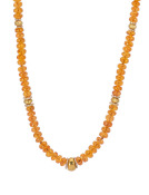 Mandarin Garnet Beaded Necklace View 1