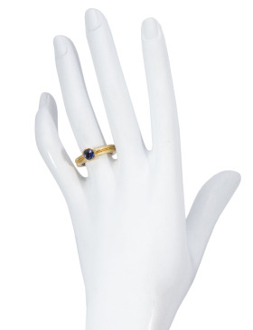 Purple Sapphire Trocadero Ring