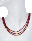 Three Strand Spinel Necklace View 2