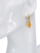 Capped Citrine Drops View 2