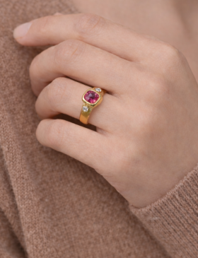Queen of Cups Sapphire Ring