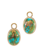 Oval Sonoran Gold Turquoise Drops View 1