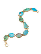 Natural Turquoise and Variscite Bracelet View 1