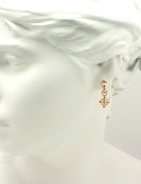 Poseidon Crown Drops with Orange Sapphire