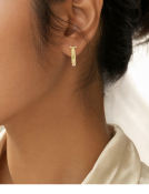 Large Yellow Sapphire Hoops View 2
