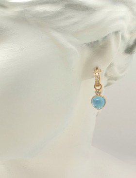 London Blue Topaz and Diamond Drops