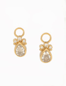 Pear Shaped Rose Cut Diamond Drops View 1