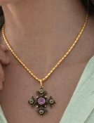 Maltse Cross with Pink Sapphire View 2
