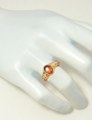 Perugia Ring with Orange Sapphire and Diamonds View 2