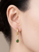 Chrome Tourmaline and Diamond Drops View 2