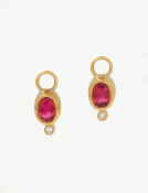 Pink Sapphire and Diamond Moondrops View 1