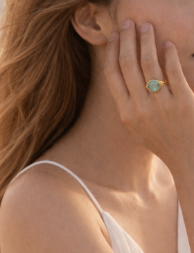 Aquamarine Vine Ring
