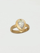 Pear Shaped Diamond Kashmir Ring View 1