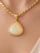 Makeda Ethiopian Opal Pendant View 2