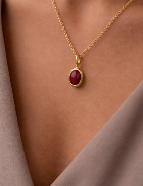 Ruby Polka Dot Pendant
