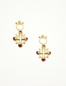 Poseidon Cross Drops with Rubies View 1