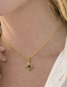 Red Garnet Sophia's Cross Pendant View 2
