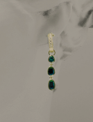 Tsavorite Three Tiered Drops View 2