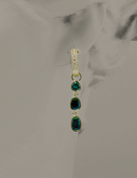 Tsavorite Three Tiered Drops
