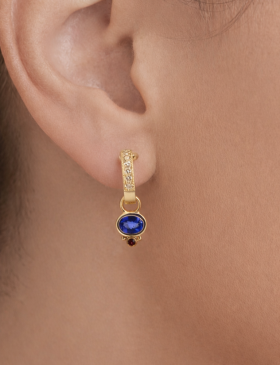 Tanzanite and Red Tourmaline Drops