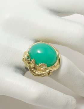 Sally Salamander with Chrysoprase