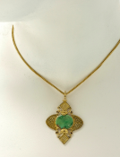 Turquoise Ashanti Cross Pendant View 2