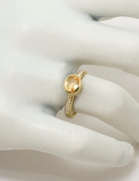 Oval Yellow Sapphire Be Mine Ring