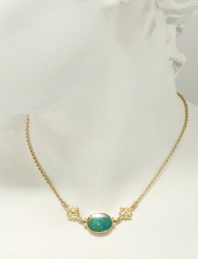 Blue Gem Turquoise Kite Necklace