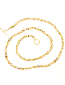 Gold Beaded Diamond Necklace View 1