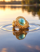 Tourmaline Octopus Ring View 1