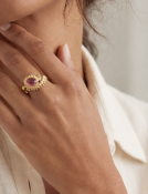 Tourmaline Octopus Ring View 2