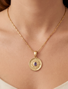 Malina Pendant with Tanzanite and Diamond View 2