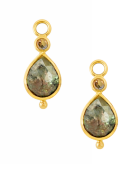 Rose Cut Grey Diamond Drops View 1