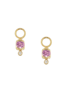 Pink Sapphire and Diamond Gondola Drops View 1