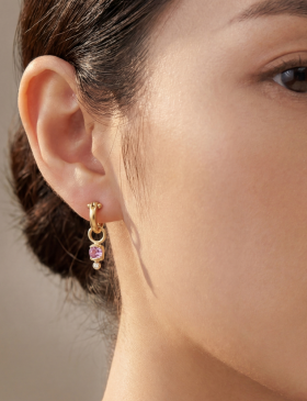 Pink Sapphire and Diamond Gondola Drops