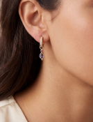 Tanzanite Pear Drops with Garnets View 2