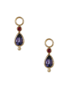 Tanzanite Pear Drops with Garnets View 1