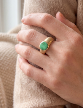 Damale Turquoise Signet Ring